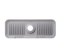 Faucet Splash Protector, Kitchen Faucet Mat - Silicone Sink Drip Catcher Tray, Splash Proof Drying Mat for Sink 5.5 x 15 Inch, Soap Dish