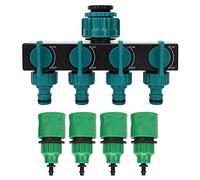 Faucet Splitter,Garden Hose Connector,DN20 DN25 FNPT 4 Way Garden Hose Faucet Splitter,Garden Irrigation Accessories,with 1/4in Quick Connector Irrigation Fitting,rust resistant