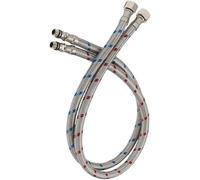 Faucet Supply Line 2 Pcs Single Head Cold and Hot Water Inlet Pipe Stainless Steel Woven Sink Faucet Connector Kitchen Basin Plumbing Hoses(60cm)