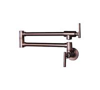 Faucet/Tap,Brown Bronze Pot Filler Faucet Brass Wall Mount Kitchen Faucet Retractable 360° Rotatable Kitchen Sink Faucet Single Handle Cold Water Kitchen Tap