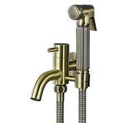Faucet/Tap,Hand Held Bidet Sprayer for Toilet Brass Antique Baby Cloth Diaper Sprayer Wall Mounted Toilet Sprayer Cold Water Handheld Sprayer Kit with Mop Pool Faucet, Bronze,
