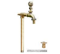 Faucet Water Column,All Copper Garden Water Column, Freestanding Hydrant, Anti-Freeze Water Tap for Irrigation & Washing, Gold Finish, 80cm/31in, Durable Outdoor Watering Solution