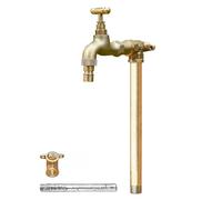 Faucet Water Column,Freestanding Outdoor Water Column with Faucet, Anti-Freeze Vertical Hydrant for Garden, 40cm/16in Gold Water Pipe - Durable & Stylish Garden Accessory