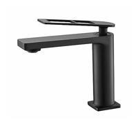 Faucet Water Drop Basin Faucet wash Basin undermount Basin hot and Cold Openwork Handle Gray Faucet American, Black