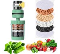 Faucet Water Filter Purifier Faucet Filters Upgrade Activated Carbon Water Filter Tap Universal Kitchen Mixer Interface Faucet Filter White rotating filter 6 Layer Filtration (Rotating green)