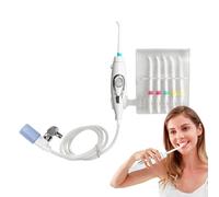 Faucet Water Flosser, 6Nozzles Irrigator, 323g Model with Tip Design, Non-Electric Tooth Cleaning with Hose, Care Safety for Teeth, Professional Hygiene Tool for Adults, Bathroom Accessory Set