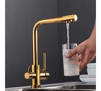 Faucets,Kitchen Faucet Sink Mixer Drinking Water Mixer Tap Chrome Polished 360 Rotation Hot Cold Water Purifier Faucet/Golden Present LWX