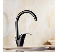 Faucets,Kitchen Sink Taps Kitchen Faucetsed 360 Swivel Rotation Single Handle Kitchen Mixer Taps Hot and Cold Sink Water Taps/Black/a