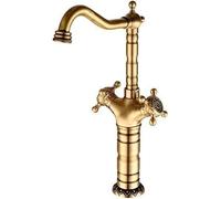 Faucets, Kitchen Taps Faucet Hot and Cold Bathroom Antiques Water- Tap Plus High Models Counter Basin Vintage Antique Bathroom Vanity Basin Faucet Taps EuropUPC All- Copp