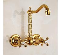 Faucets,Modern Bathroom Basin Faucet Sink d Single Hole Cold Heat Faucet Basin Copper Water-Tap,Bathroom Basin Faucets den Polished Mixer Tap Wall Mounted Faucet/H150Mm/Classic (H245mm Classic)