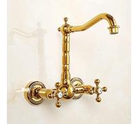 Faucets,Modern Bathroom Basin Faucet Sink d Single Hole Cold Heat Faucet Basin Copper Water-Tap,Bathroom Basin Faucets den Polished Mixer Tap Wall Mounted Faucet/H150Mm/Classic (H245mm Classic)