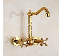 Faucets,Modern Bathroom Basin Faucet Sink d Single Hole Cold Heat Faucet Basin Copper Water-Tap,Bathroom Basin Faucets den Polished Mixer Tap Wall Mounted Faucet/H150Mm/Classic (H245mm Classic)