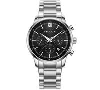 Faucon Roman F10022 - Man - 43 mm - Analogue - Quartz - Sapphire-Coated Mineral Glass Black 22 mm