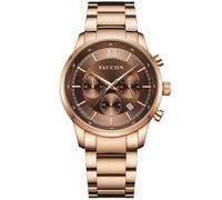Faucon Roman F10056 - Man - 43 mm - Analogue - Quartz - Sapphire-Coated Mineral Glass Brown 22 mm