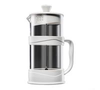 Fauhapyway 1 Litre Coffee Plunger 1000ml Fine Mesh Filter(1000ml) | Heat-proof glass body, clear view brewing, stainless steel filter, 1 litre volume, for durable build