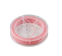 Fauhapyway 10M 8-Strand PE for BRAIDED Fishing Line Red/White High Abrasion Resistance for Jigging Trolling Assist Hooks(0.8mm)