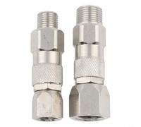 Fauhapyway 2-Pack Airless Sprayer Hose Swivel Joint, 360° Rotating Metal Connector for Paint Sprayers, 3/8 Inch & 1/2 Inch High Pressure Fittings