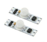 Fauhapyway 2 Pack PIR for PROXIMITY Sensor Module 5-24V,with 20s Delay Switch for Human Detection Security Automation Compact Design