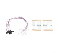 Fauhapyway 20 Pcs OO HO Scale LED Ceiling Wall Lamps for Model Railway Layouts 3V Warm White with Resistors