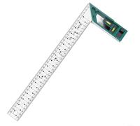 Fauhapyway 250mm/300mm/400mm Stainless Steel Right Angle Ruler with Bubble Level for Multi-Angle Woodworking Measurement(400mm)