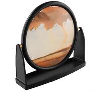 Fauhapyway 25cm 3D Sand Motion Art Frame with Rotating Quicksand for Stress Relief Home Office Decor(yellow)