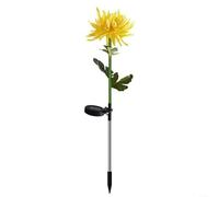 Fauhapyway 3 Heads Solar Tulip Flower Lights, Realistic LED Garden Stake Lamps for Pathway Balcony Courtyard Decor(A)
