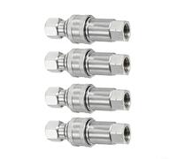 Fauhapyway 4Pcs Hydraulic Quick Connect Coupler M14x1.5mm Female Thread Carbon Steel Fitting for Construction for Forest Equipment Silver