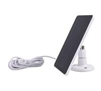 Fauhapyway 4W 5V Monocrystalline Solar Panel Charger Cable For Arlo for PRO4, Ultra2, Pro3, Ultra, Pro 5S Pro3 Floodlight Security Cameras Compact (White)