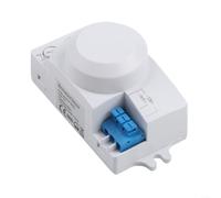 Fauhapyway 5.8G Microwave Sensor Switch, 12V/AC100-240V IP42 Moisture-Proof Adjustable 2-8m for Indoor Outdoor Lighting(12V)