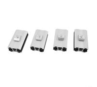 Fauhapyway 6-10mm Solar Panel Clamp, Anodized Aluminum Mount for Thin Film Modules, Includes Hardware(4pcs)