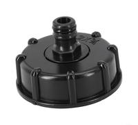 Fauhapyway 60mm Coarse Thread IBC Tank Tap, 1000L Plastic Drain Adapter with 16mm Hose Fit for 275-330 Gallon Tote(3/4)