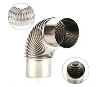 Fauhapyway 90Degree Elbow Chimney Liner Bend Multi Flue Stove Pipe Wood Burning Stoves Water Heater Vent System High Temperature Resistant 60/70/80mm(70mm)