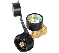 Fauhapyway Air Coupler Propane Tank Level Gauge Leak Detection System For BBQ Grill Heater RV Camper Type 1Connection Brass Construction