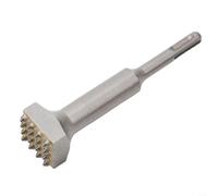 Fauhapyway Alloy Point Groove Gouge Flat Chisel Electric Hammer Drill Plus Shank 45CR Steel Concrete Polishing Leveling Slate Cement Pavement 16T