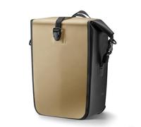 Fauhapyway Bike Saddle Bag 28L Waterproof Rear Rack Pannier with Quick-Release Buckle, Expandable Cycling Luggage for Road Mountain Bike Travel, Black Khaki(Khaki)