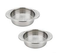 Fauhapyway Canned Food Strainer 2-Pack for Beans Veggies Fruit | 12x8cm size, fine mesh design, removes excess liquid, healthy cooking aid, dishwasher safe