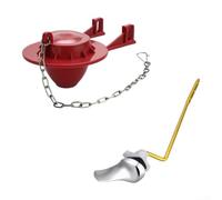 Fauhapyway Chrome Finish Cistern Lever Rust Resistant Black(Red) | Durable zinc alloy, side-mounted design, blue finish, fits standard tanks, easy install