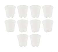 Fauhapyway Clear Plastic Planting Pots Set For Indoor And Outdoor Plants Root Monitoring Efficient Drainage 10 Pieces Transparent(3 inches)