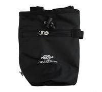 Fauhapyway Climbing Chalk Bag 13x19cm, Anti-Leak Drawstring with Phone Pocket for Rock Climbing & Weightlifting(Black)