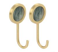 Fauhapyway Coat Hook Solid Brass Decorative Wall Mount Shining Fancy for Entryways Closets Laundry Room Bathrooms Kitchens No Drilling
