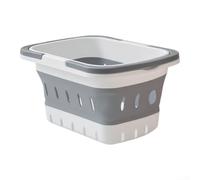 Fauhapyway Collapsible Basket 11.2x7.9in Quick Drain Collapsible Basket | Folds to 2 inches, quick drainage holes, PP/TPR material, fits gym bags, prevents mold