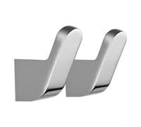 Fauhapyway Compact Metal Wall Hook 2.1x5x3.5cm Silver Compact Metal Wall(Two)