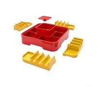 Fauhapyway Detachable Taco Holder Stand Set with Divided Tray 30cm | Fits hard and soft shells, prevents tipping, upright storage, 4 racks included, BPA-free plastic