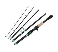 Fauhapyway Fishing Rod Portable Fiberglass Baitcasting Pole M Power 4-5 Sections Telescopic Fish For Fresh Water Fishing Rod 1.65m-2.1m (6)