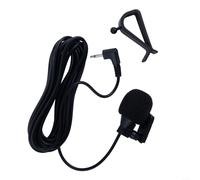 Fauhapyway For Pioneer External Microphone,3 Meters 2.5mm Connector Car Stereo Radio Receiver With Bracket Windproof Foam Cover Black
