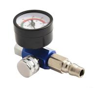 Fauhapyway In-Line Air Filter Regulator Gauge In-line Oil Water Trap Pneumatic Tools For Airbrush Spray Painting 1/4 Thread Copper(E)