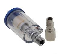 Fauhapyway In-Line Air Filter Regulator Gauge In-line Oil Water Trap Pneumatic Tools For Airbrush Spray Painting 1/4 Thread Copper(B)