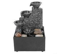 Fauhapyway Indoor Fountain,With Illuminated LED Waterfall Feature Indoor Tabletop Zen Decor With Natural Stones Home Decor