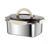Fauhapyway Large 2100ML Thermal Lunch Bag Style Container Stainless Steel Food Storage Box with Secure Lid for Adults Office Travel