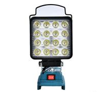 Fauhapyway LED Work Light High/Low Beam, Rotatable Head, Aluminum Alloy Housing, Dual USB Ports, 18V/14V Batteries for Jobsite